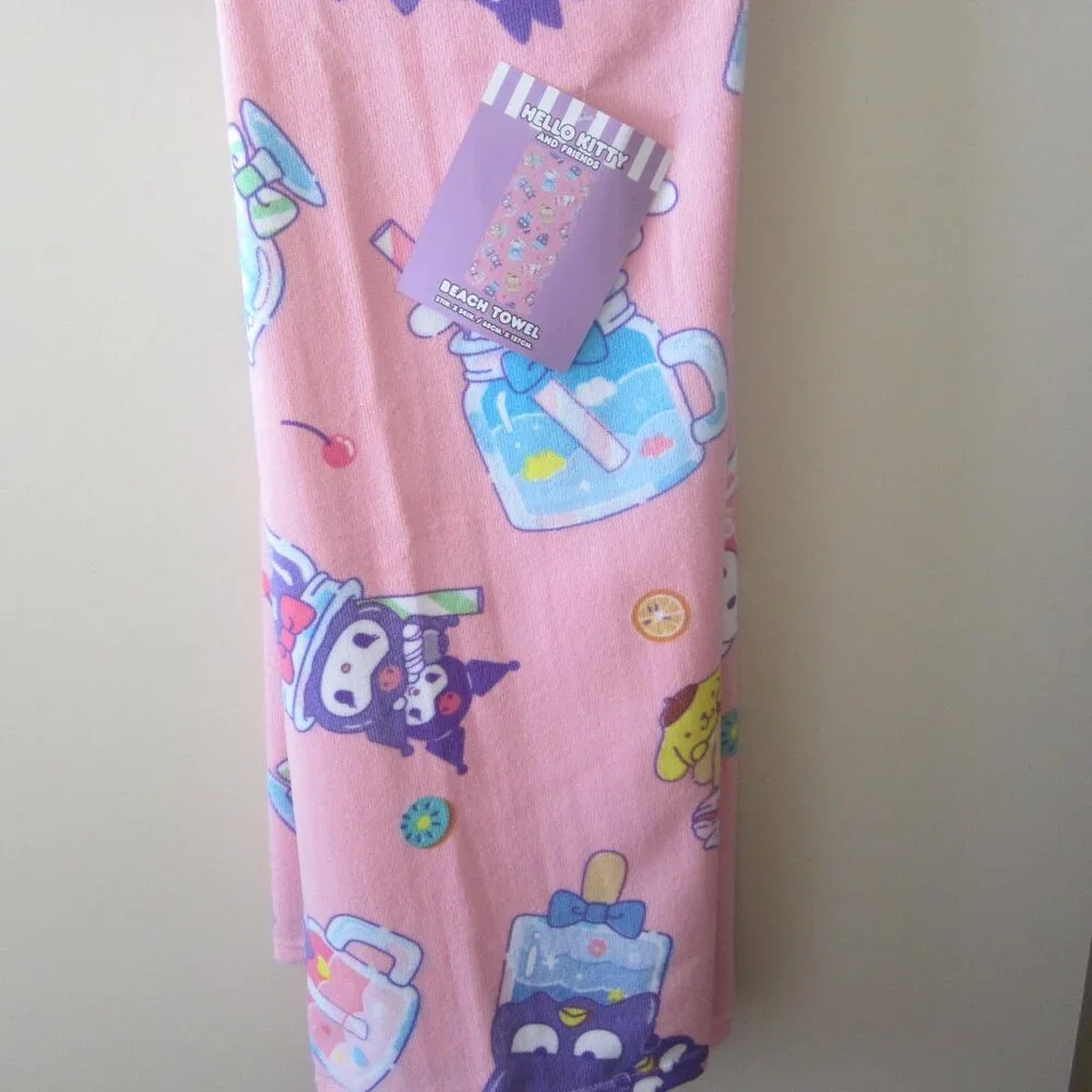 Hello Kitty & Friends Sanrio Beach Towel Pink
